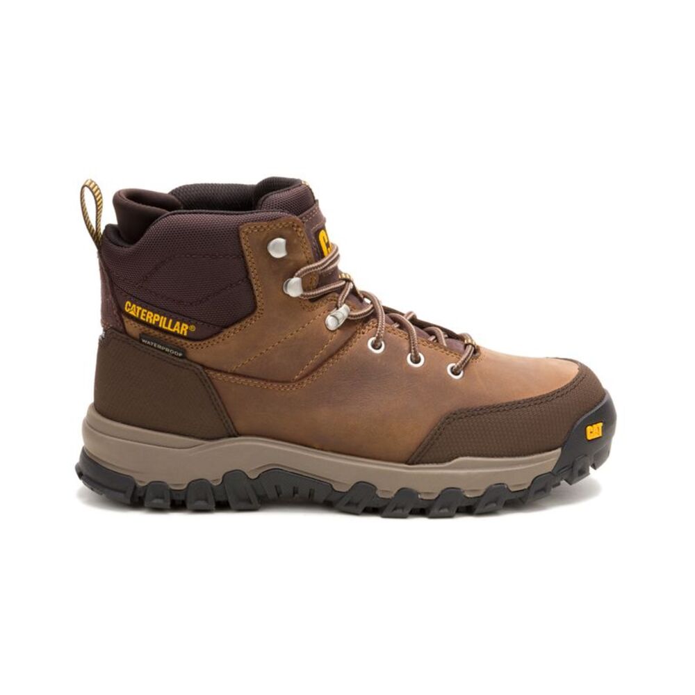 Caterpillar Mens Threshold Rebound Hiker Waterproof Steel Toe Brown Boots (NWT)
